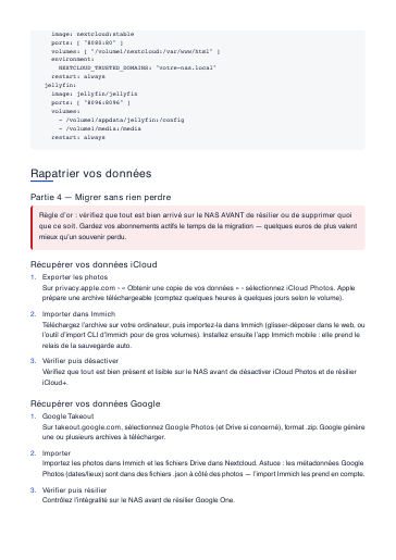 Page 3 du guide, volontairement illisible